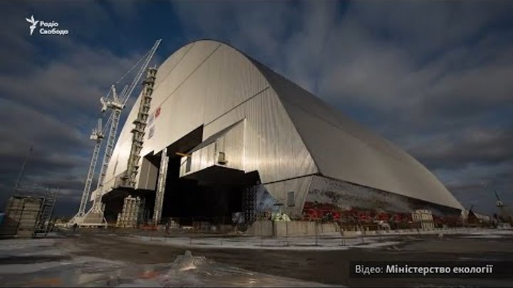 Відео насування арки на об’єкт «Укриття» Чорнобильської АЕС