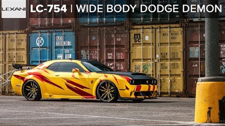 Dropped Wide Body Dodge Demon on 22" Custom LEXANI Wheels (2019)
