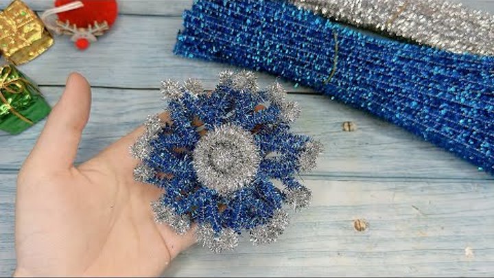 DIY Snowflakes With Chenille Wire - Christmas Snowflakes Craft ideas ...