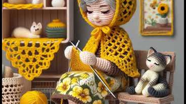 crocheting grandmother#crochet #knitted #design