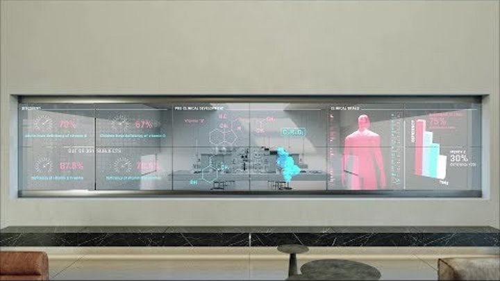 LG Transparent OLED Signage for Innovation Lab