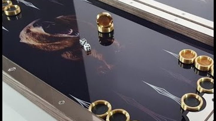 Нарды (Backgammon) "Медведь-Волк" из металла и каленого стекла купить в ...