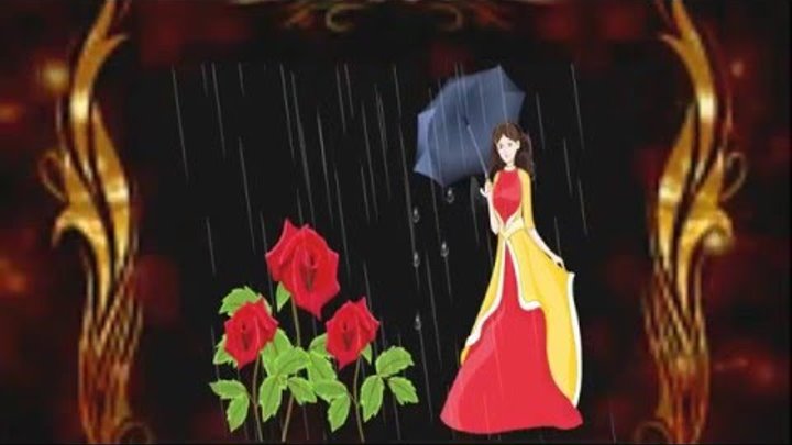 Футаж- Девушка и розы! Footage-Girl and roses!