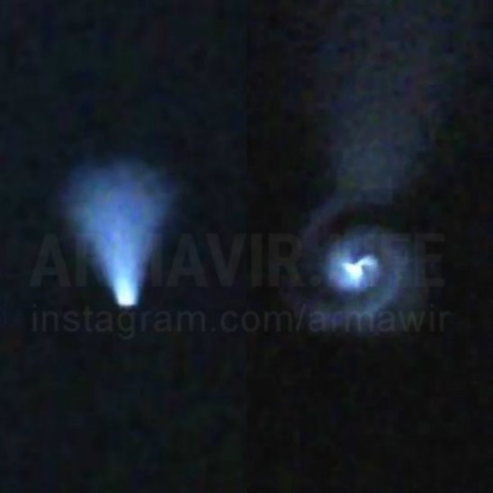 НЛО закрутилось в спираль в небе над Армавиром 26.09.17