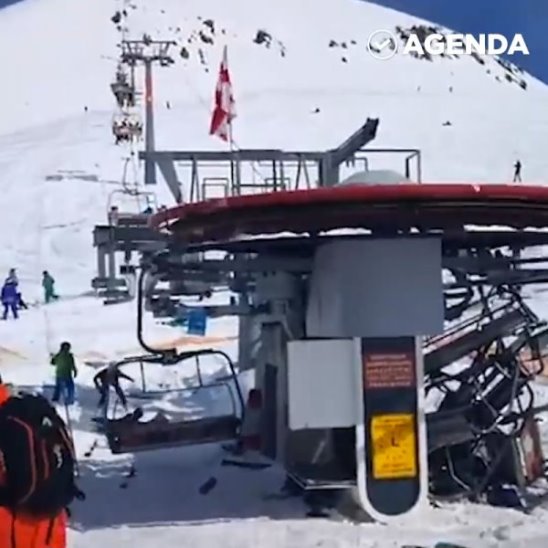 Хаос на горнолыжном курорте в Гудаури