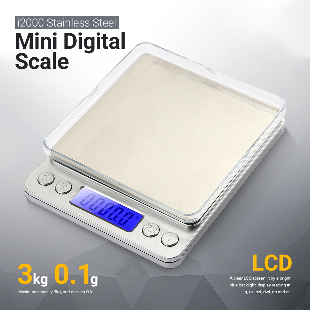 Купить 3 кг 0,1 г кухонные мини-весы карманные цифровые весы ЖК .
