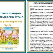 Планирование жаркие страны старшая группа