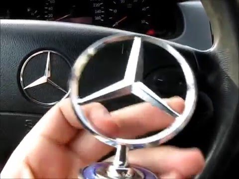 Как поменять значок мерседес на капоте w210