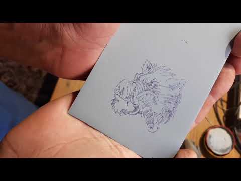 Перенос рисунка на металл для травления с бумаги