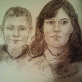 Фотография "Рисунок с натуры(я с сыном)"