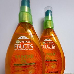 Фотография "Garnier Fructis масло с  термозащитой  и средство против пушистых и непослушный волос."