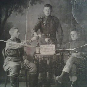 Фотография "Январь 1946год, готовы домой !.(война с японцами) Отец , Нагорнов Павел Михайлович , первый слева ."