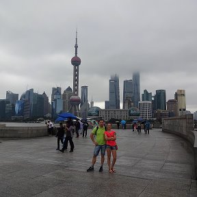 Фотография "Шанхай 2015 набережная +телевышка"