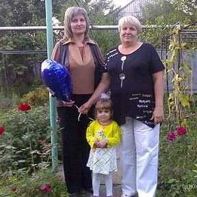 Фотография "Я с дочерью и внученькой летом 2007 года"