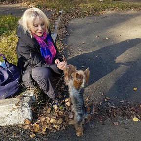 Фотография "Мы с Лулочкой гуляем  по территории Братского взморья 09.10.2018"