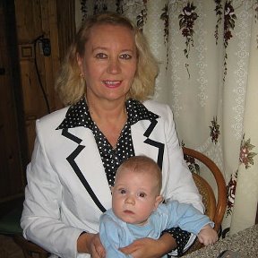 Фотография "я с внуком Ванюшкой"
