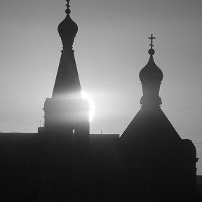 Фотография "г. Семей (Семипалатинск). Воскресенский собор. Закат."