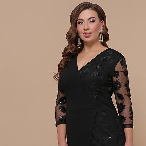 Фотография "платье Лария-Б д/р
Цена: 635.00 UAH
Размеры: L, XL, XXL, XXXL
Цвет: черный
Состав: креп-дайвинг + сетка перья (100% полиэстер)
Параметры: етры- длина изделия- 98 см. Длина рукава- 47 см. Для всех размеров."