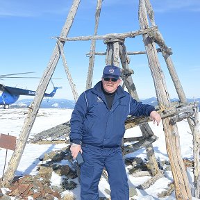 Фотография "Горный Алтай март 2016 Тригопункт высота 2179 м."