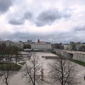 Фотография "Вид на "Плотинку" с водонапорной башни."