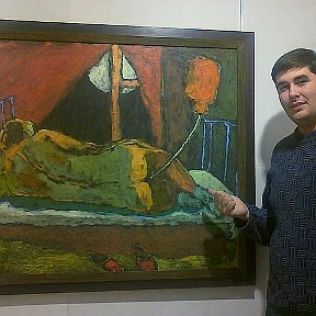 Фотография "Один из шедевров национальных художников в музее современного искусства в Баку."