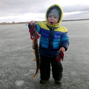Фотография "Мой маленький рыбачок. Открытие зимнего сезона 02.11.2014"