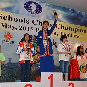 Фотография "Чемпионкой мира по шахматам среди девочек до 13лет стала Аннагозель Меканова из Туркменистана.Ученица 3-ей спортивной школы города Мары."