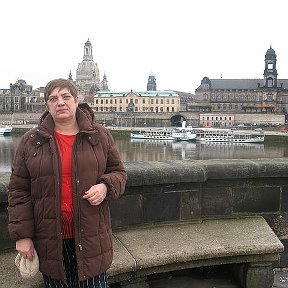 Фотография "Дрезден. Белый  флот  Эльбы. Вид на  Цвингер."