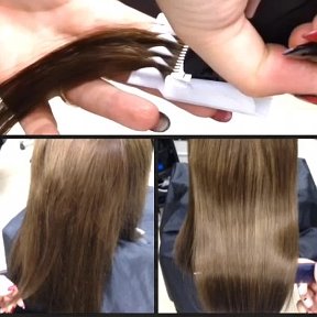 Фотография "Процесс полировки волос, ДО и После."
