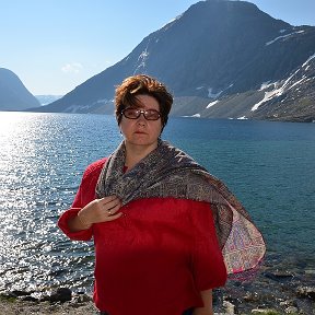 Фотография "Горное озеро Норвегия июль 2014 года"