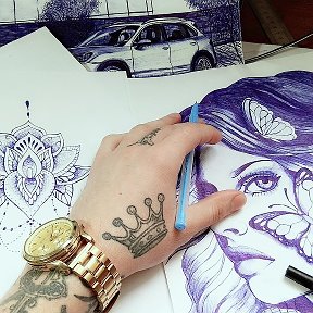 Фотография "Свободные эскизы, макеты для него и для нее в инстаграме...https://www.instagram.com/strelytsov_tattooo/?hl=ru"
