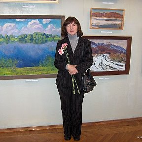 Фотография "На выставке работ  Васильева Юрия Ивановича в Краеведческом музее города Лиски. Февраль 2009 год."