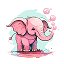 Розовый слонёнок Обоянь
