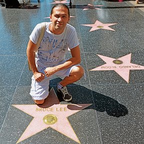 Фотография "Аллея звезд на Голливудском бульваре в Лос-Анджелесе,  Сентябрь 2014"