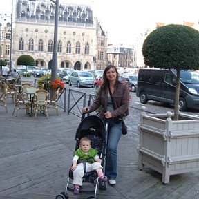 Фотография " Я с моей дочкой, Аррас ( Франция), сентябрь 2007."