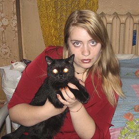 Фотография "я со своей кошкой-Пумой))"