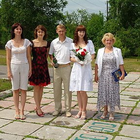 Фотография "Слева направо: племянница Лена, дочь Лена, сын Денис, невестка Мария и Я"