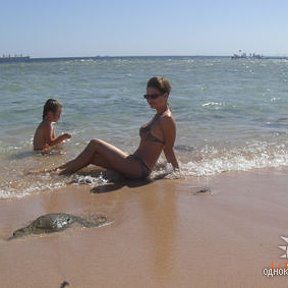 Фотография "Я и моя дочка. Ноябрь, 2007. Красное море"