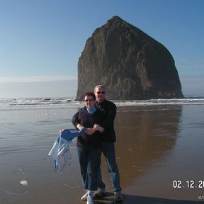Фотография "With my husband on the Oregon cost."