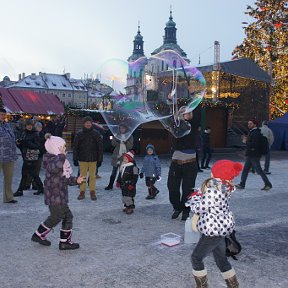 Фотография "Мыльные пузыри на Староместной площади"