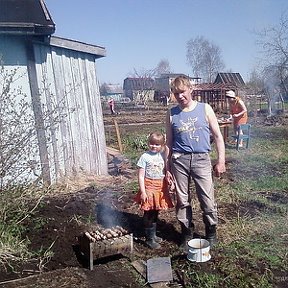 Фотография "Я и дочь Наташа на даче"