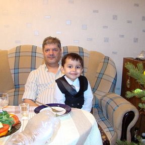 Фотография "я и внук Санёк."