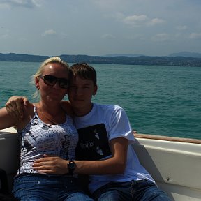 Фотография "Я с сыном .Озеро Гарда . Италия"