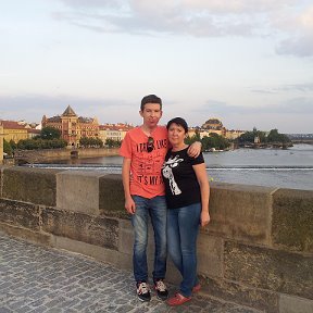Фотография "Прага, июль-2013 Карлов мост.Вид на Влтаву"