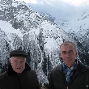 Фотография "Домбай, мы с Виктором на высоте 3000 м."