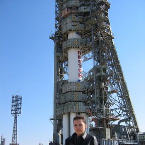 Фотография "апрель 2004 года, я на запуске спутника"