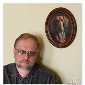 Фотография "Валерий Горбунов ( Val Goretsky)
с портретом моей любимой таксы
Doxliebe Mona Lisa"
