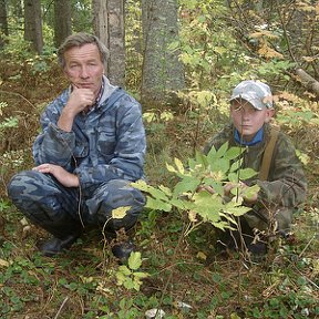Фотография "2006 год с сыном на охоте"