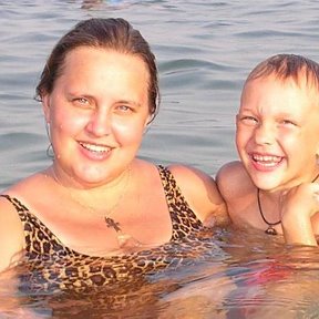Фотография "Это я со своим младшим сыном Андрюшей на море "