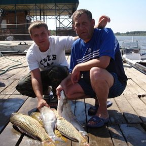 Фотография "Я с сыном на рыбалке (Ахтуба)2007год."